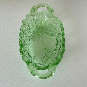 Indiana Glass Uranium Avocado Dish